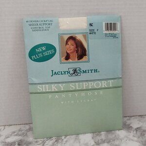 Vtg Jacyln Smith Opaque White Pantyhose Size F Never Worn  Nylon and Lycra